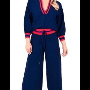 Emily McCarthy Teddy crop pants and sweater sizes large and medium